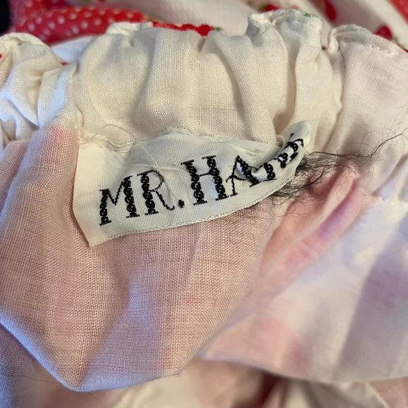 Mr.Hank Vintage 70s Cottagecore strawberry Patchwork Skirt Medium Red/white - Picture 6 of 7